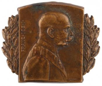 Badge with a portrait of Franz Joseph I fo the cap